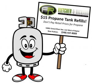 Propane Refills $15 Price Brighton, Milford, South Lyon, Novi Wixom